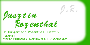 jusztin rozenthal business card